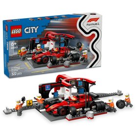 LEGO City 60443 Zastvka v F1 a Pit Crew s autom Ferrari