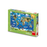 Mapa zvierat 100 XL Puzzle