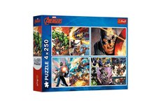 Trefl Puzzle 4x250 - Avangers / Hrdinsk dni